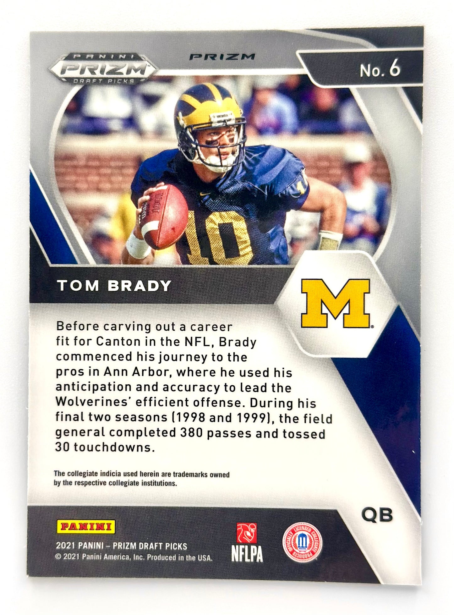 2021 Panini Prizm Drafts Picks Tom Brady Red Pulsar