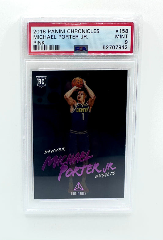 2018 Chronicles Luminance Pink Michael Porter Jr PSA 9 RC