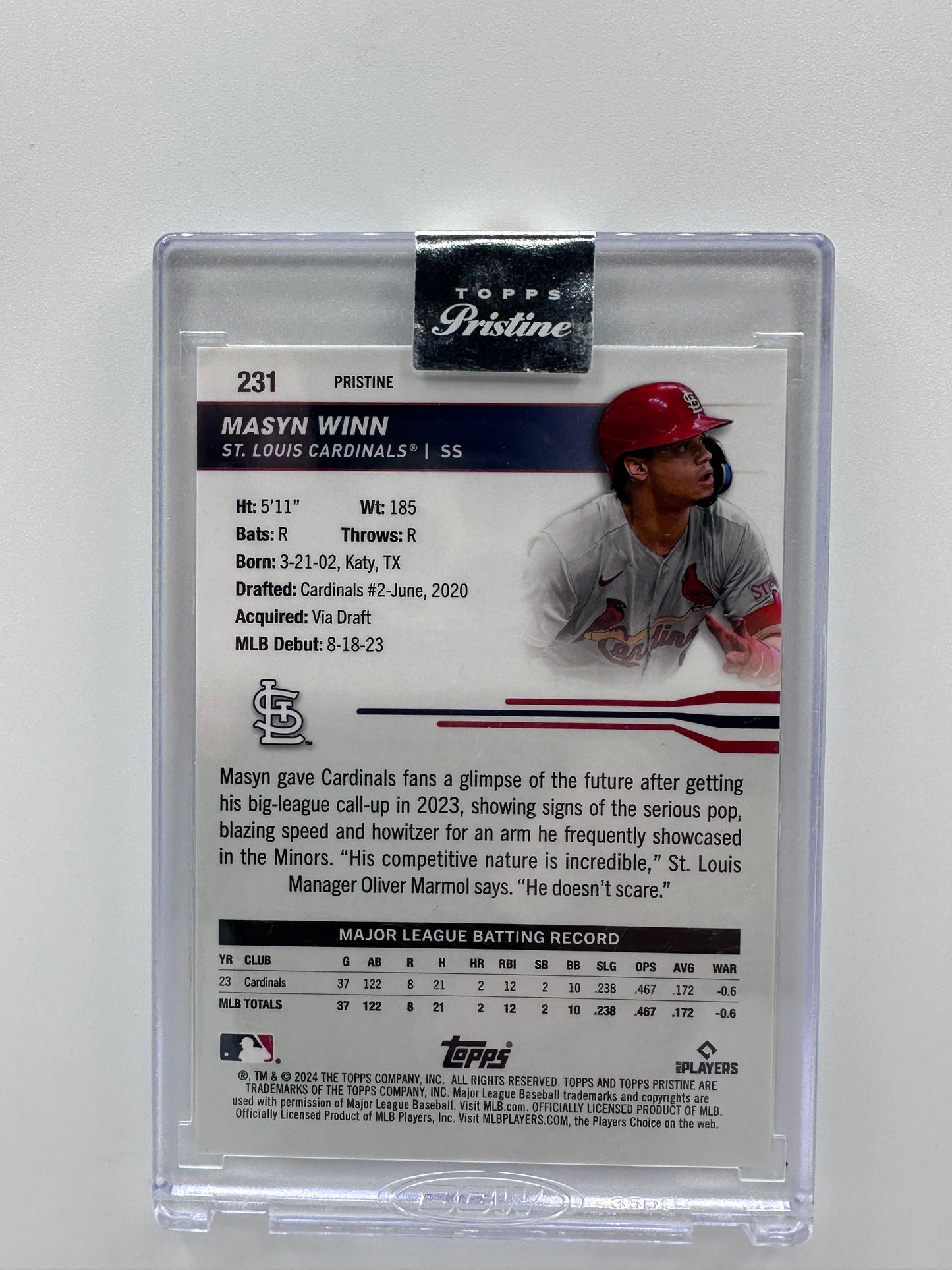 2024 Topps Pristine Masyn Winn Gold Refractor /50