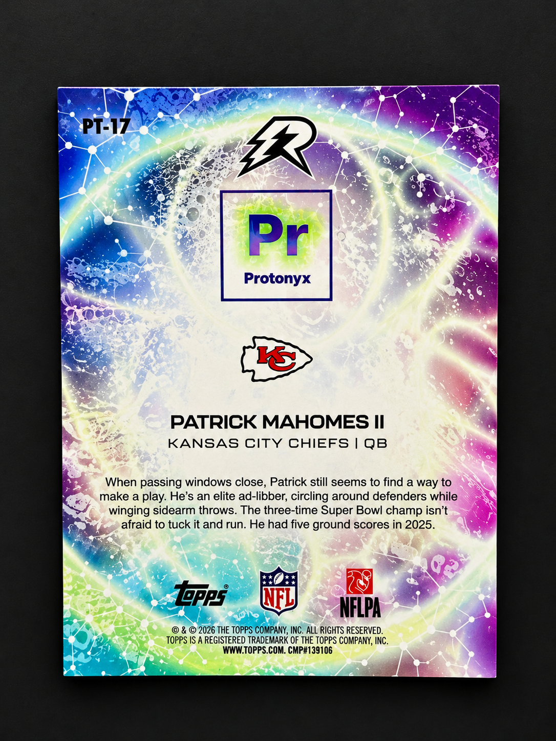 2025 Topps Resurgence Patrick Mahomes II Protonyx Bronze Surge Refractor #/350