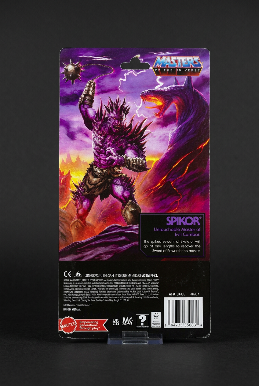 Spikor back view on dark charcoal background